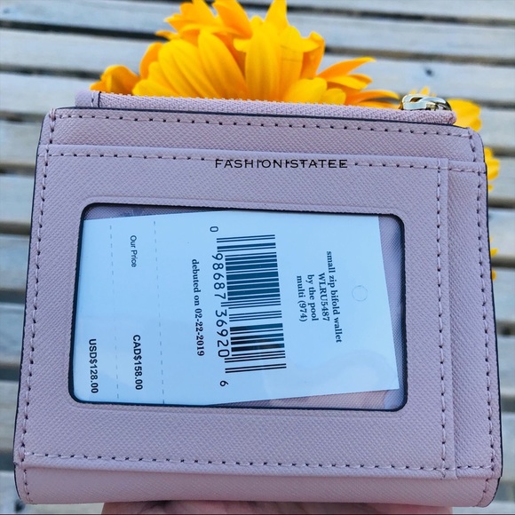 Kate spade flamingo by the pool zip bifold wallet - Picture 4 of 8